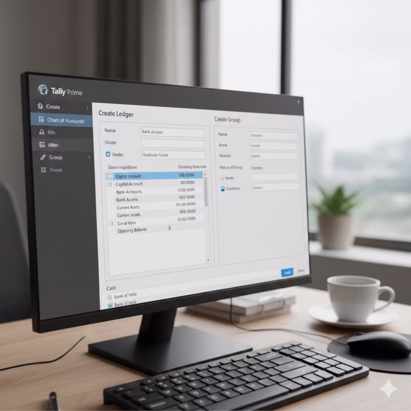 Creating Ledgers and Groups in Tally Prime